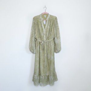 SOLD -  nwt river island green metallic garden party dress - size 12